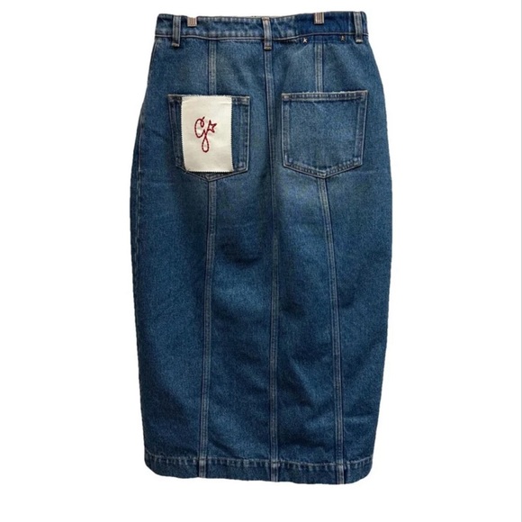 PREOWNED Golden Goose Midi Denim Skirt IT 42 - Picture 1 of 7